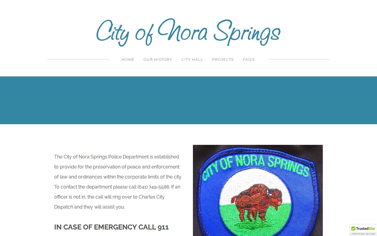 Nora Springs warrant records police contact source