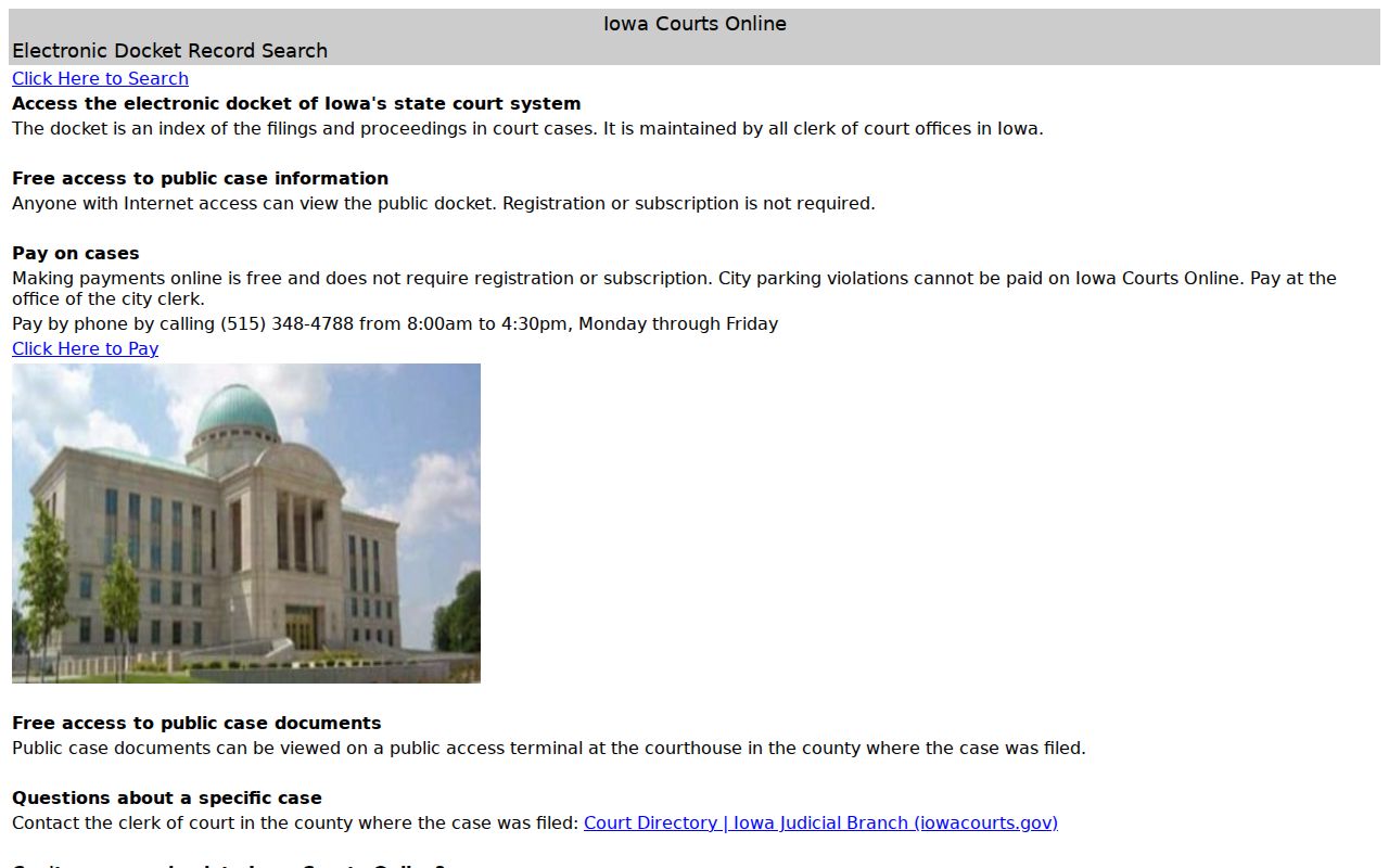 Floyd County warrant records public docket access screen